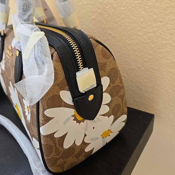 Coach Rowan Satchel In Signature Canvas With Floral Print - Picture 8 of 14